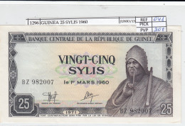 BILLETE GUINEA 25 SYLIS 1960 P-17 SIN CIRCULAR - Otros – Africa