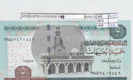 BILLETE EGIPTO 5 POUNDS 2011 P-63cXX  SIN CIRCULAR - Otros – Africa