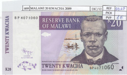 BILLETE MALAWI 20 KWACHA 2009 P-52e SIN CIRCULAR - Sonstige – Afrika