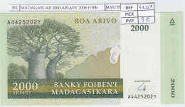 BILLETE MADAGASCAR 2000 ARIARY 2008 P-90b SIN CIRCULAR - Sonstige – Afrika