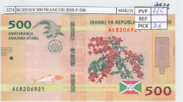 BILLETE BURUNDI 500 FRANCOS 2018 P-50b SIN CIRCULAR - Other - Africa