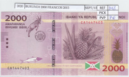 BILLETE BURUNDI 2.000 FRANCOS 2015 P-52a SIN CIRCULAR - Autres - Afrique