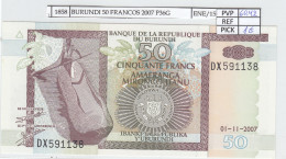 BILLETE BURUNDI 50 FRANCOS 2007 P-36g SIN CIRCULAR - Otros – Africa