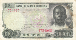 BILLETE GUINEA ECUATORIAL 100 EKUELE 1979 P-14 MBC - Autres - Afrique