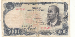 BILLETE GUINEA ECUATORIAL 5.000 EKUELE 1979 P-17 MBC- - Otros – Africa