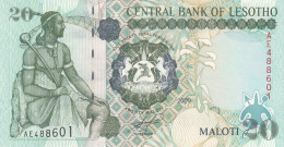 BILLETE LESOTHO 20 MALOTI 2009 P-16g SIN CIRCULAR  - Autres - Afrique