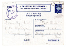 FRANCE, ENTIER POSTAL POUR LE SALON DU PRISONNIER CENSURE AVEC CACHET DE STALAG. - Other & Unclassified