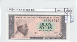 BILLETE GUINEA 2 SYLIS 1981 P-21a SIN CIRCULAR - Other - Africa