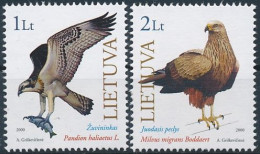 Mi 731-732 ** MNH / Endangered Species, Birds, Osprey, Pandion Haliaetus, Black Kite, Milvus Migrans - Lithuania