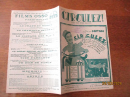CIRCULEZ DU FILM "CIRCULEZ" CREATION DORVILLE PAROLES DE SERGE VEBER MUSIQUE DE FRED PEARLY & PIERRE CHAGNON - Spartiti