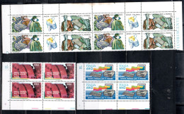 ITALIA REPUBBLICA ITALY REPUBLIC 1986 LAVORO ITALIANO PER IL MONDO SERIE COMPLETA QUARTINA ANGOLO DI FOGLIO BLOCK MNH - 1981-90: Nieuw/plakker