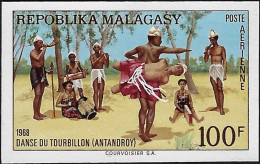 Madagascar 1968 Y&T PA 107 Non Dentelé. Danse Du Tourbillon, Antandroy - Danza