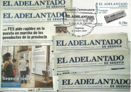 SPAIN. MAXICARD FIRST DAY. NEWSPAPER "EL ADELANTADO". SEGOVIA. 2007 - Maximum Cards