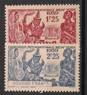 SOUDAN - 1939 - N°YT. 103 à 104 - Exposition De New York - Neuf Luxe ** / MNH / Postfrisch - Unused Stamps