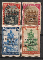 SOUDAN - 1941 - N°YT. 125 à 128 - Secours National - Série Complète - Neuf Luxe ** / MNH / Postfrisch - Ungebraucht