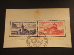 LIECHTENSTEIN - BF 1972 ESPOSIZIONE /VEDUTE  - TIMBRATO/USED - Blocks & Sheetlets & Panes