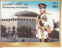 2012 Jordan King Abdullah 50th Birthday Souvenir Sheet MNH - Jordanië