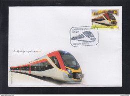 REPUBLIC OF MACEDONIA, 2016, FDC, MICHEL 752 - TRAINS, China # - Trenes