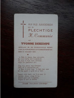 Plechtige Heilige Communie - Zuienkerke - 1951 - Yvonne Dekempe - Comunión Y Confirmación