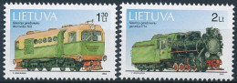 Mi 794-795 ** MNH / Technical Monuments, Narrow-gauge Locomotives, Trains, Railway - Lithuania