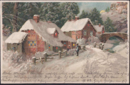 Gest. Winteridylle, Halt Gegen Licht-AK 1901 - Tegenlichtkaarten, Hold To Light