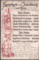 Gest. Speisekarte Nach Jahresbericht Und Cours, Bitte Die Speisekarte Lesen! 1901, EK 5mm - Humour