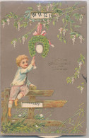 Gest. Glückwunsch Funktionskarte Tage Und Monate Drehbar 1908 - Tegenlichtkaarten, Hold To Light