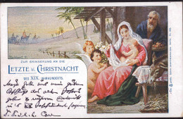Gest. Letzte Christnacht 19. Jahrhundert, Stempel Jerusalem Österr. Post 1899 - Altri & Non Classificati