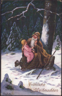 Gest. Fröhliche Weihnachten Weihnachtsmann Sign. Mailick 1911 - Altri & Non Classificati