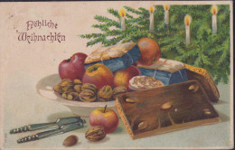 Gest. Weihnachten Lebkuchen, Prägekarte, Briefmarke Entfernt - Autres & Non Classés