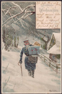 Gest. Fröhliche Weihnachten Sign. Mailick 1902 - Autres & Non Classés