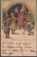 Gest. Weihnachten Weihenachtsmann 1900, Glimmer Besetzt - Autres & Non Classés