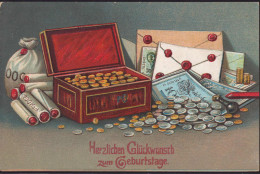 Gest. Geburtstag Geld 1913, Prägekarte - Autres & Non Classés