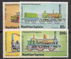 TOGO - 1979 - Poste Aérienne PA N°YT. 390 à 393 - Trains - Neuf Luxe ** / MNH / Postfrisch - Togo (1960-...)