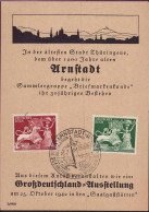 Gest. Arnstadt Schmuckblatt Großdeutschland-Ausstellung 1942 - Francobolli (rappresentazioni)
