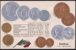 * Münzen Italien, Prägekarte - Monnaies (représentations)