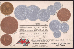 * Münzen Britisch-Ostindien, Prägekarte - Monnaies (représentations)