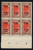 Madagascar - France Libre YV 262 N** MNH Luxe En Bloc De 6 BdF , Cote 18++ Euros - Unused Stamps