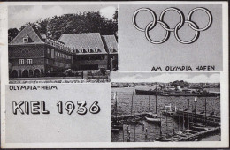 Gest. Olympiade Kiel 1936 Olympiaanlagen, Briefmarken Entfernt - Jeux Olympiques