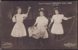 Gest. Prinzessinnen Margarete, Alix Und Anna Von Sachsen Beim Spiel 1909 - Personnages Historiques