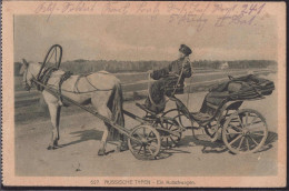 Gest. Russische Typen Ein Kutschwagen, Feldpost 1917 - Europa