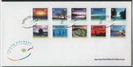 Guernsey 2001 FDC Sc 742m-742jw Island Views Photogravure - Guernsey