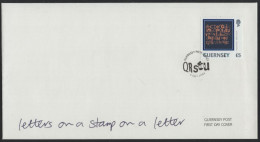 Guernsey 2003 FDC Sc 809 5pd Letters On A Stamp On A Letter - Guernesey
