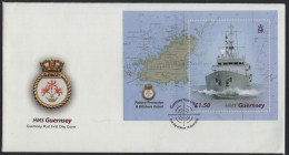 Guernsey 2003 FDC Sc 807 1.50pd HMS Guernsey Decommissioning - Guernsey