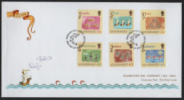 Guernsey 2004 FDC Sc 838-843 Loyalty To British Crown 800 Years - Guernesey