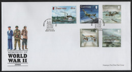 Guernsey 2004 FDC Sc 827-831 Memories Of WWII 1944 - Guernesey