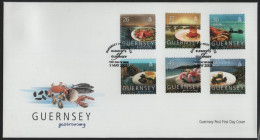 Guernsey 2005 FDC Sc 868-873 Seafood Dishes Gastronomy EUROPA - Guernesey