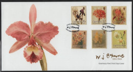 Guernsey 2005 FDC Sc 860-865 Flowers Paintings By William John Caparne - Guernsey