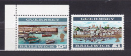 1969 Guernsey SERIE ORDINARIA Di 2 Valori 69/70 MNH**  DEFINITIVE  VIEWS - Guernesey