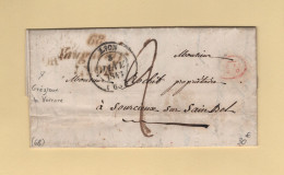 Vaugneray Lyon - 68 - Rhone - Cursive - 1843 - OR Origine Rurale - Courrier De Grezieux La Varenne - 1801-1848: Voorlopers XIX